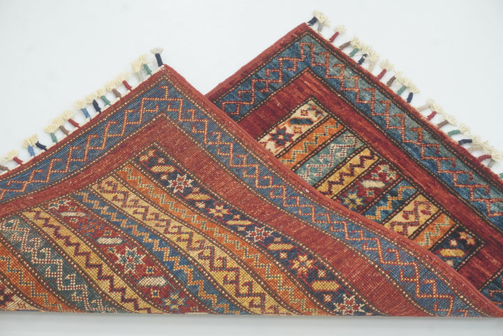 2x3 Red Turkish Hand-Knotted Wool Rug - Yildiz Rugs