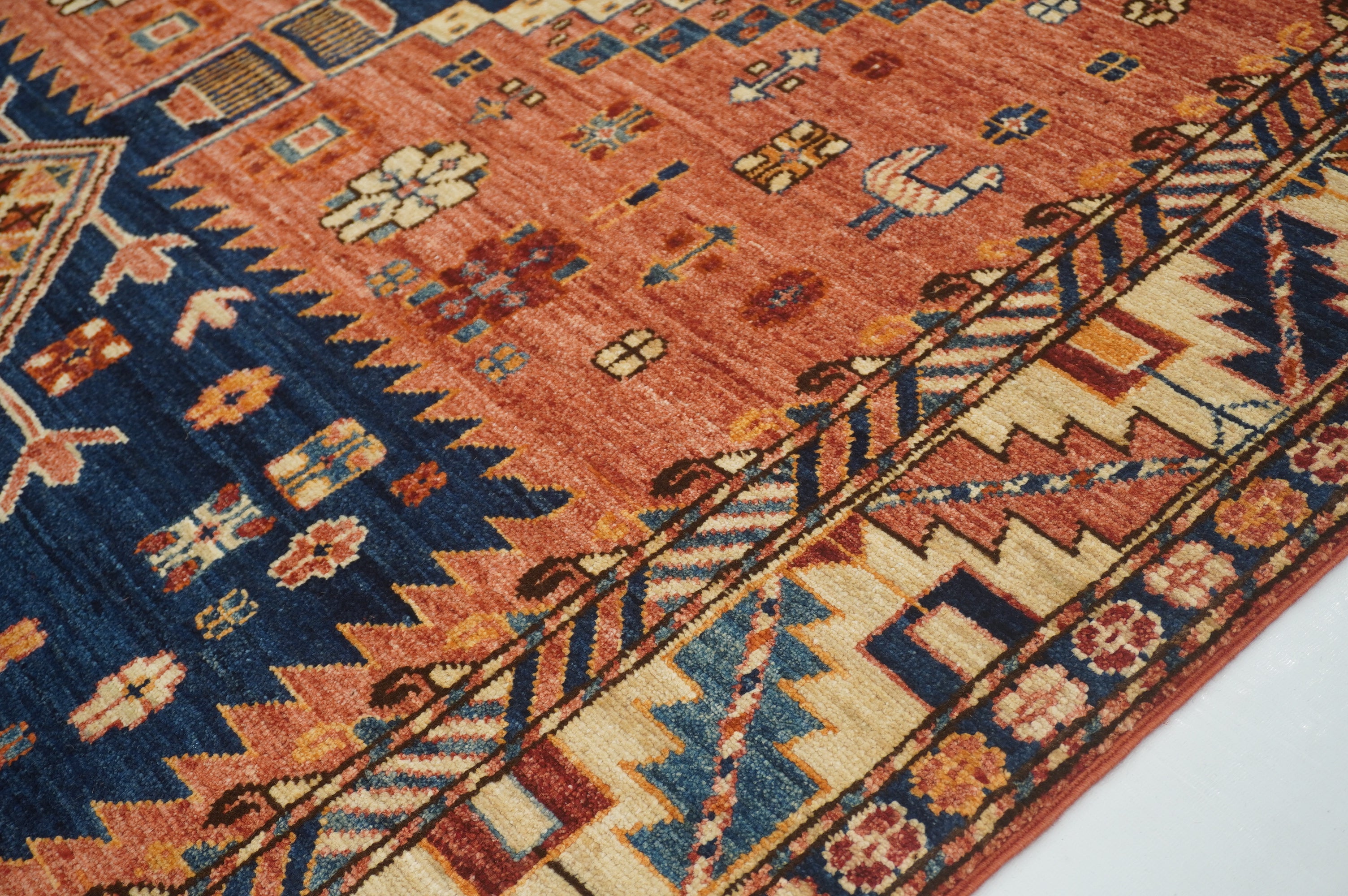 5x9 Rusty Red Vintage Shirvan Afghan Hand knotted Oriental rug - Yildiz Rugs