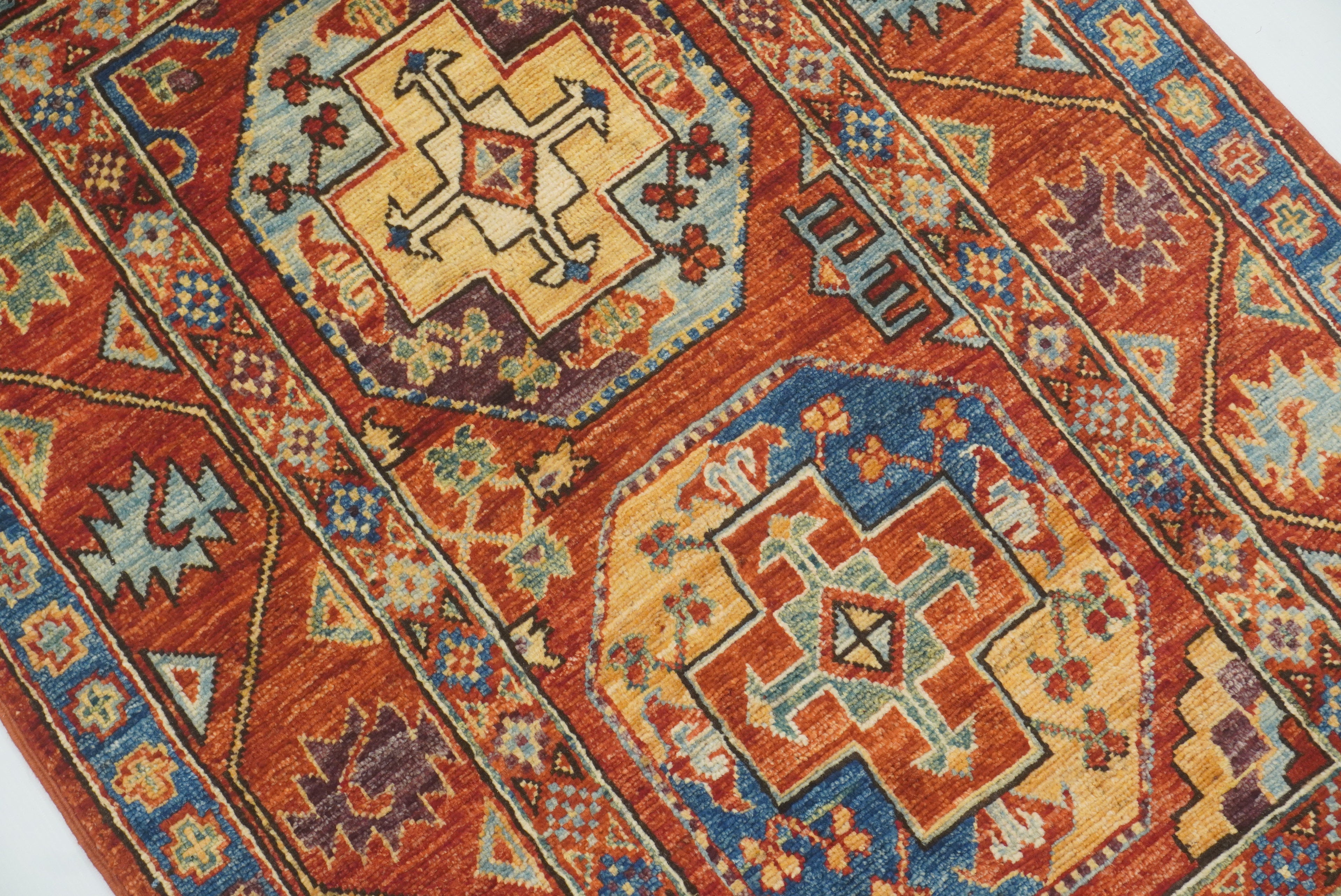 3x4 Red Ersari Hand Knotted Afghan Oriental Rug - Yildiz Rugs