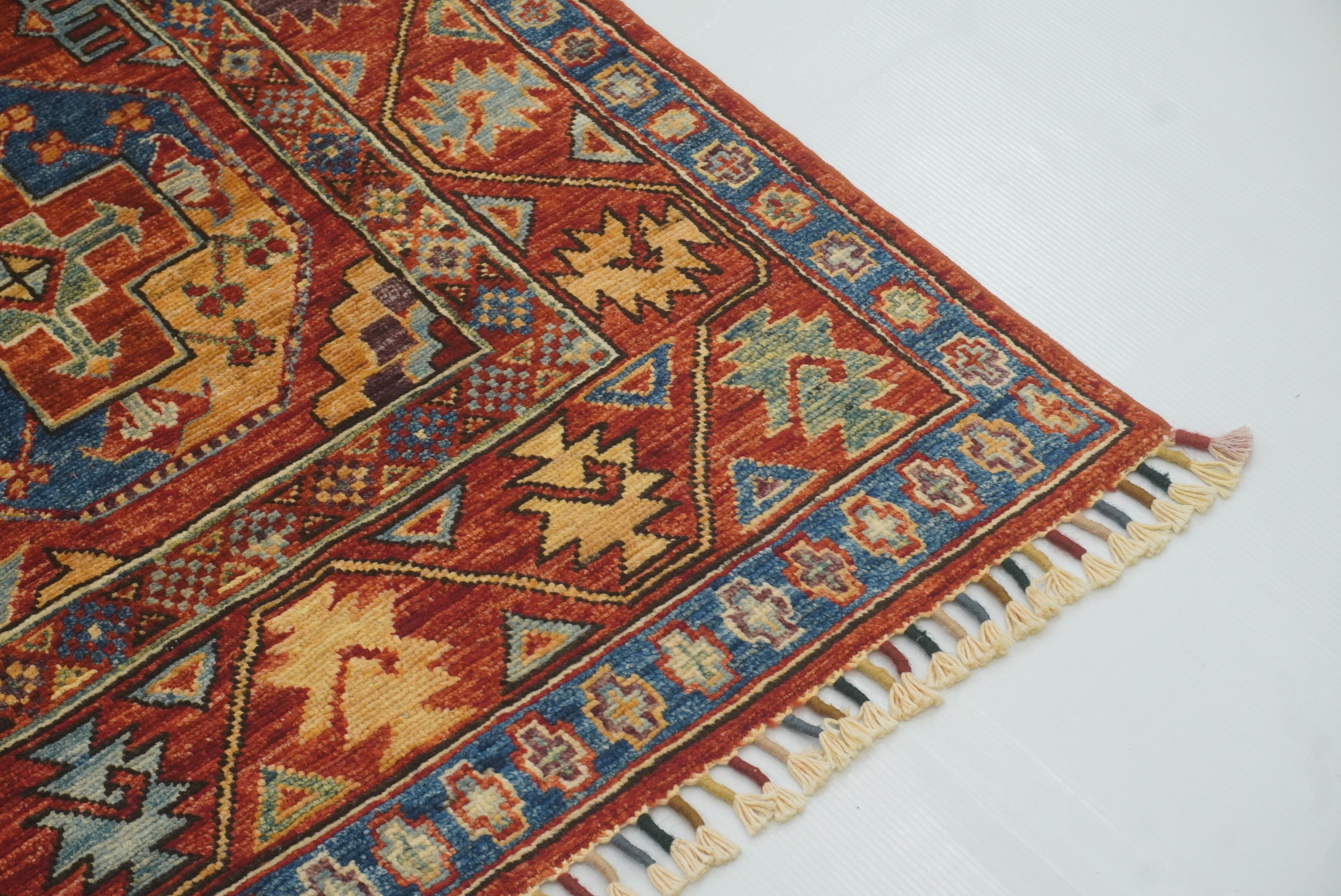 3x4 Red Ersari Hand Knotted Afghan Oriental Rug - Yildiz Rugs