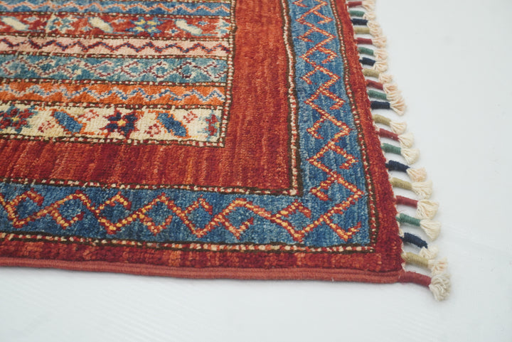 2x3 Red Turkish Hand-Knotted Wool Rug - Yildiz Rugs