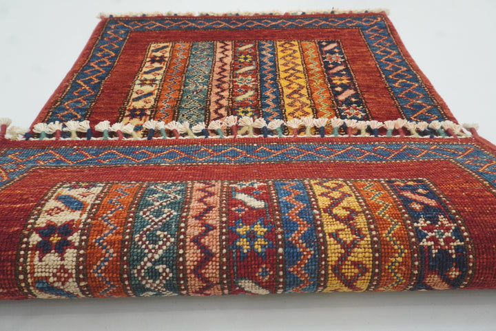 2x3 Red Turkish Hand-Knotted Wool Rug - Yildiz Rugs
