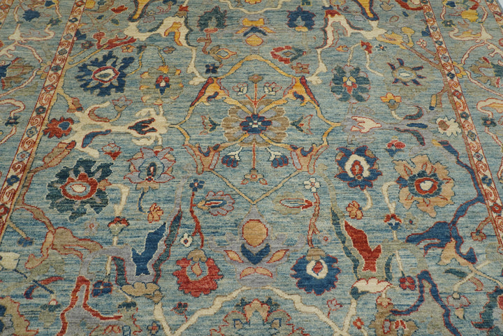 9x12 Oushak A Blue Hand knotted Wool Rug - Yildiz Rugs