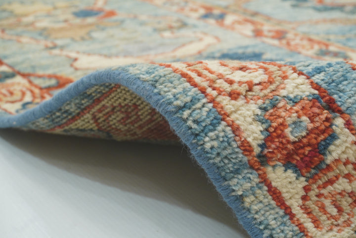 9x12 Oushak A Blue Hand knotted Wool Rug - Yildiz Rugs