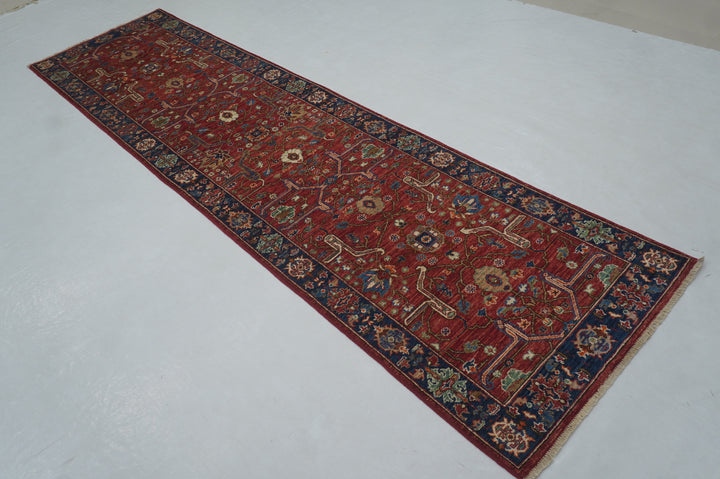 11 ft Red Bidjar Runner Rug Afghan Hand knotted Oriental Runner Rug