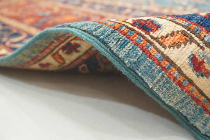 10x14 Greenish Blue Bidjar Afghan Hand knotted Wool Oriental Rug