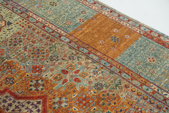 8x10 Blue Mamluk Turkish Hand Knotted Wool Medallion Rug - Yildiz Rugs