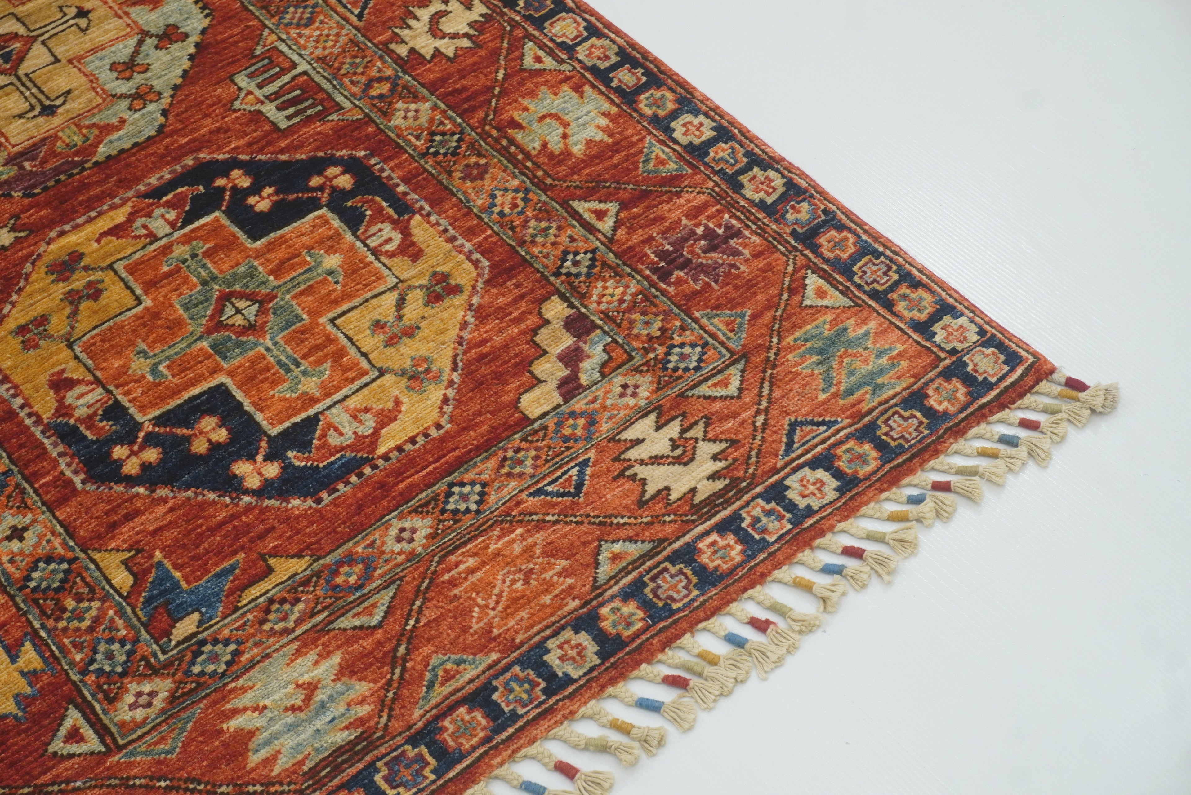 3x4 Red Ersari Hand Knotted Afghan Wool Oriental Rug - Yildiz Rugs