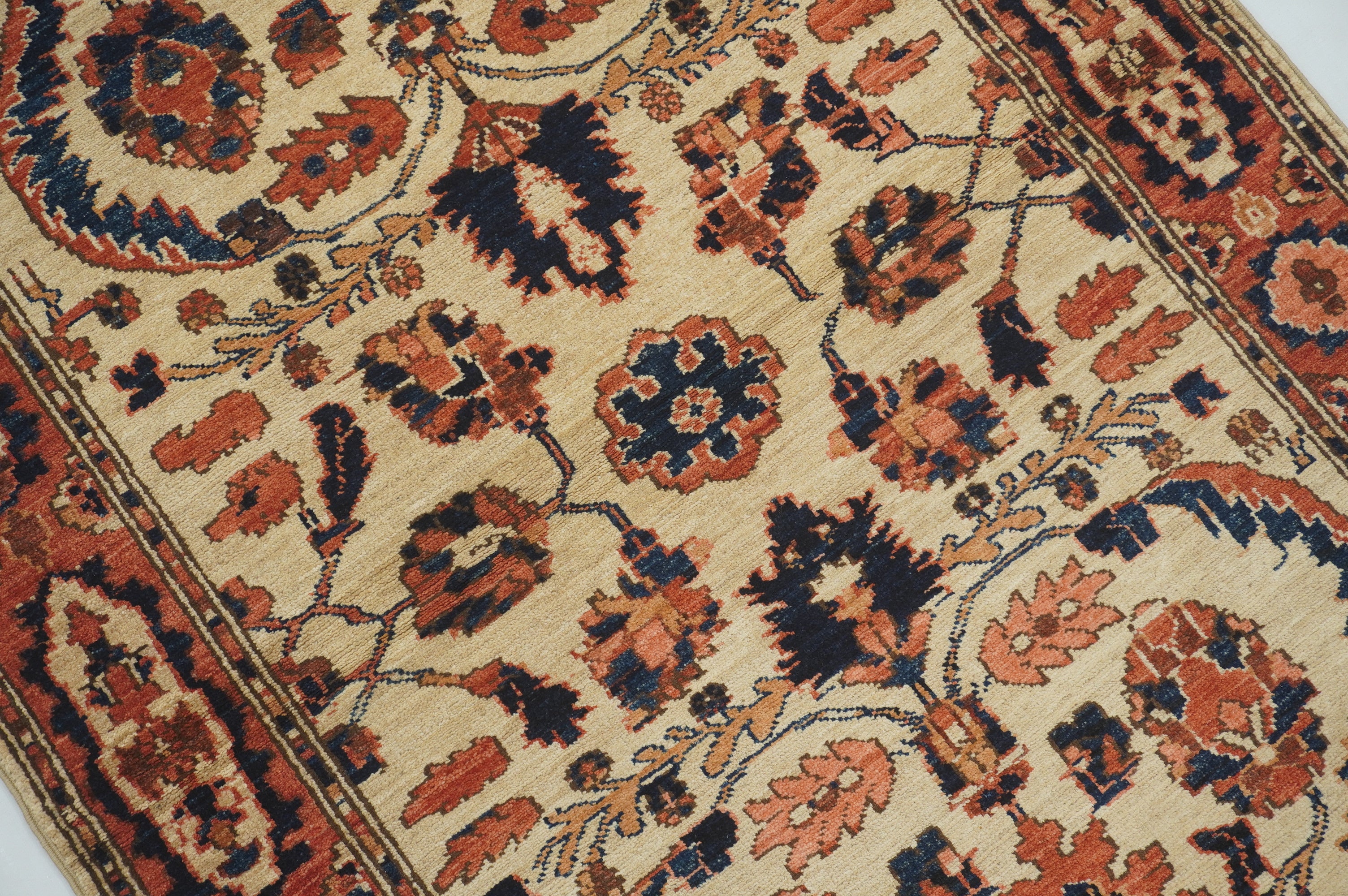 3x5 Beige Vintage Bidjar Afghan Hand knotted Wool Oriental Rug - Yildiz Rugs