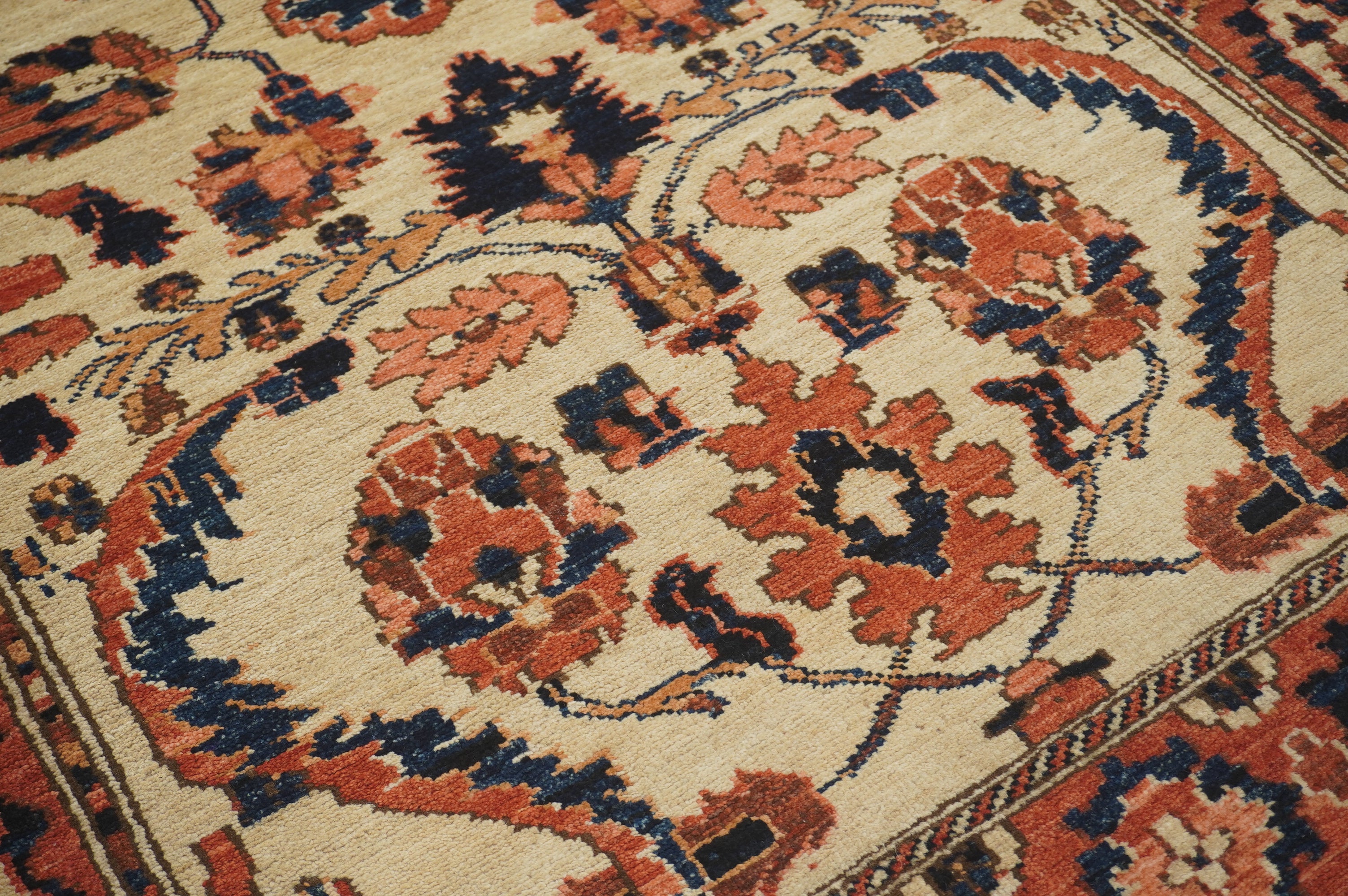 3x5 Beige Vintage Bidjar Afghan Hand knotted Wool Oriental Rug - Yildiz Rugs