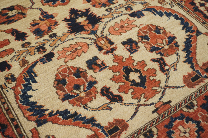 3x5 Beige Vintage Bidjar Afghan Hand knotted Wool Oriental Rug - Yildiz Rugs