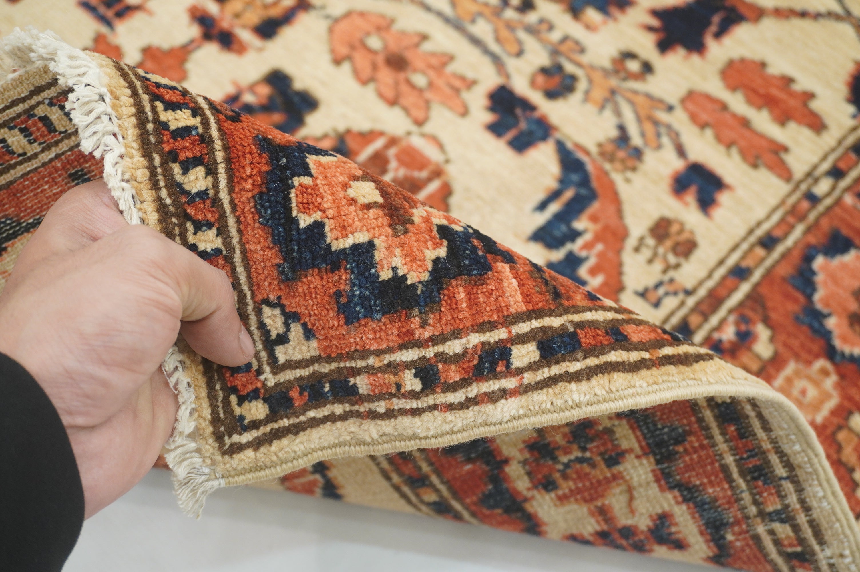 3x5 Beige Vintage Bidjar Afghan Hand knotted Wool Oriental Rug - Yildiz Rugs