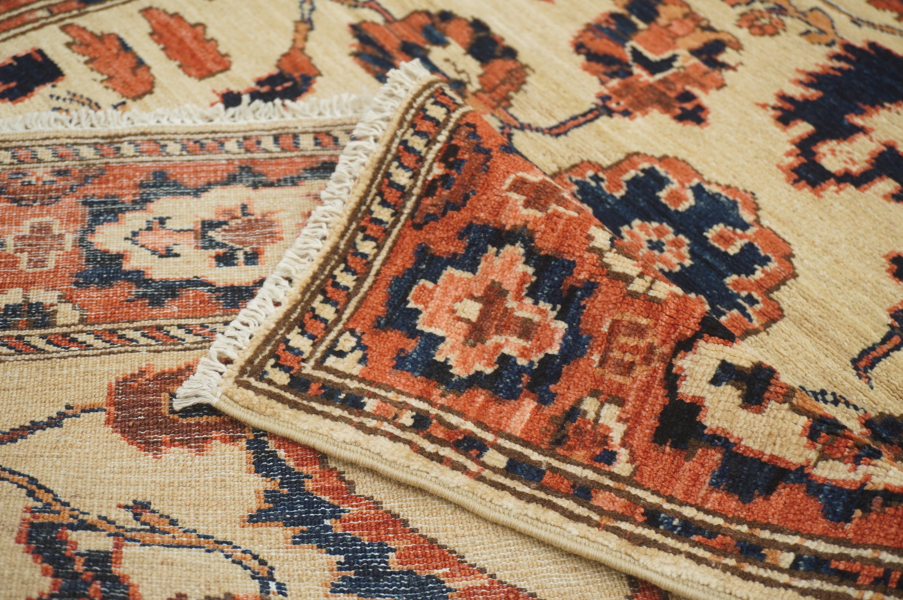 3x5 Beige Vintage Bidjar Afghan Hand knotted Wool Oriental Rug - Yildiz Rugs