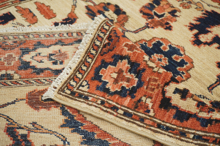 3x5 Beige Vintage Bidjar Afghan Hand knotted Wool Oriental Rug - Yildiz Rugs