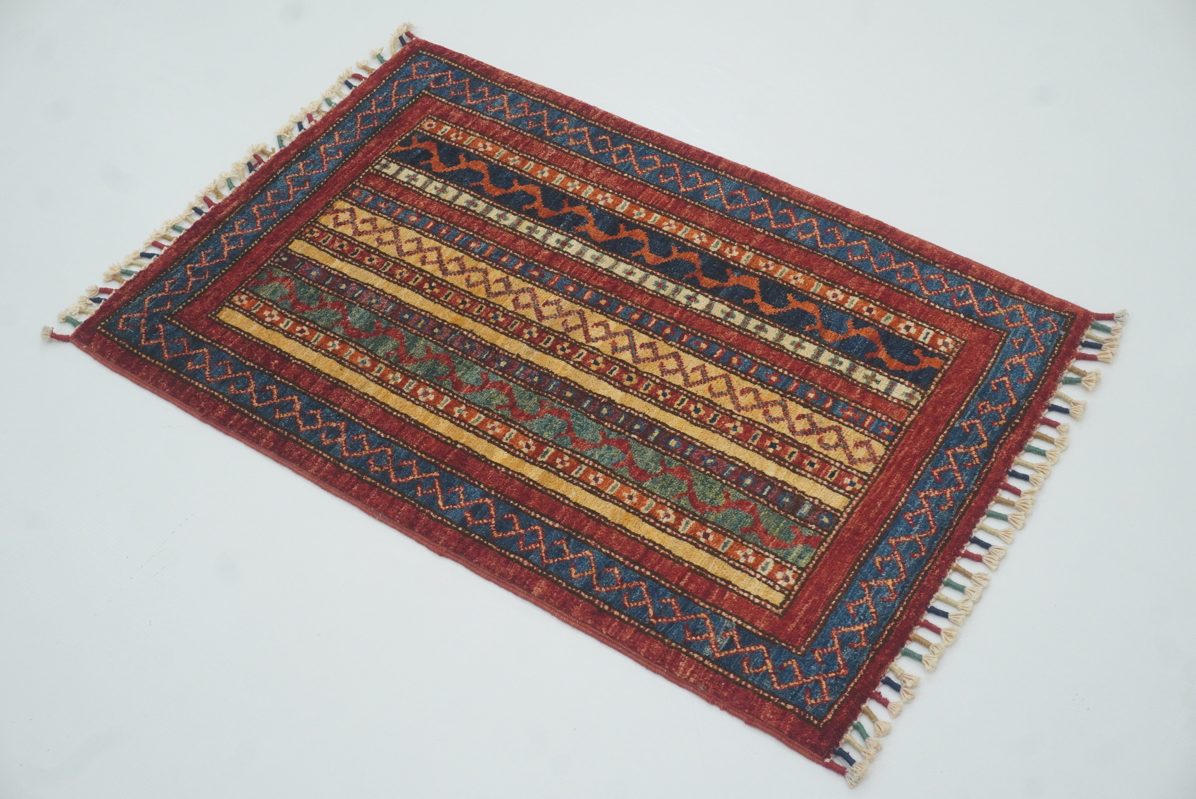 2x3 Red Turkish Hand-Knotted Wool Rug - Yildiz Rugs