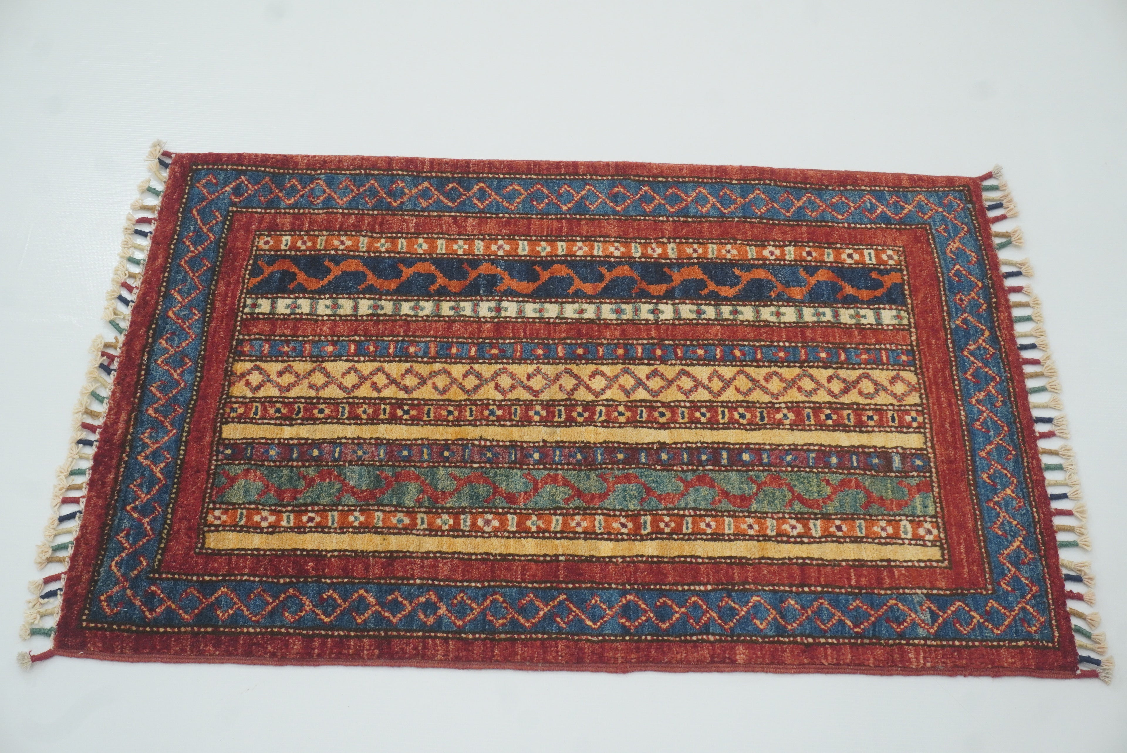 2x3 Red Turkish Hand-Knotted Wool Rug - Yildiz Rugs