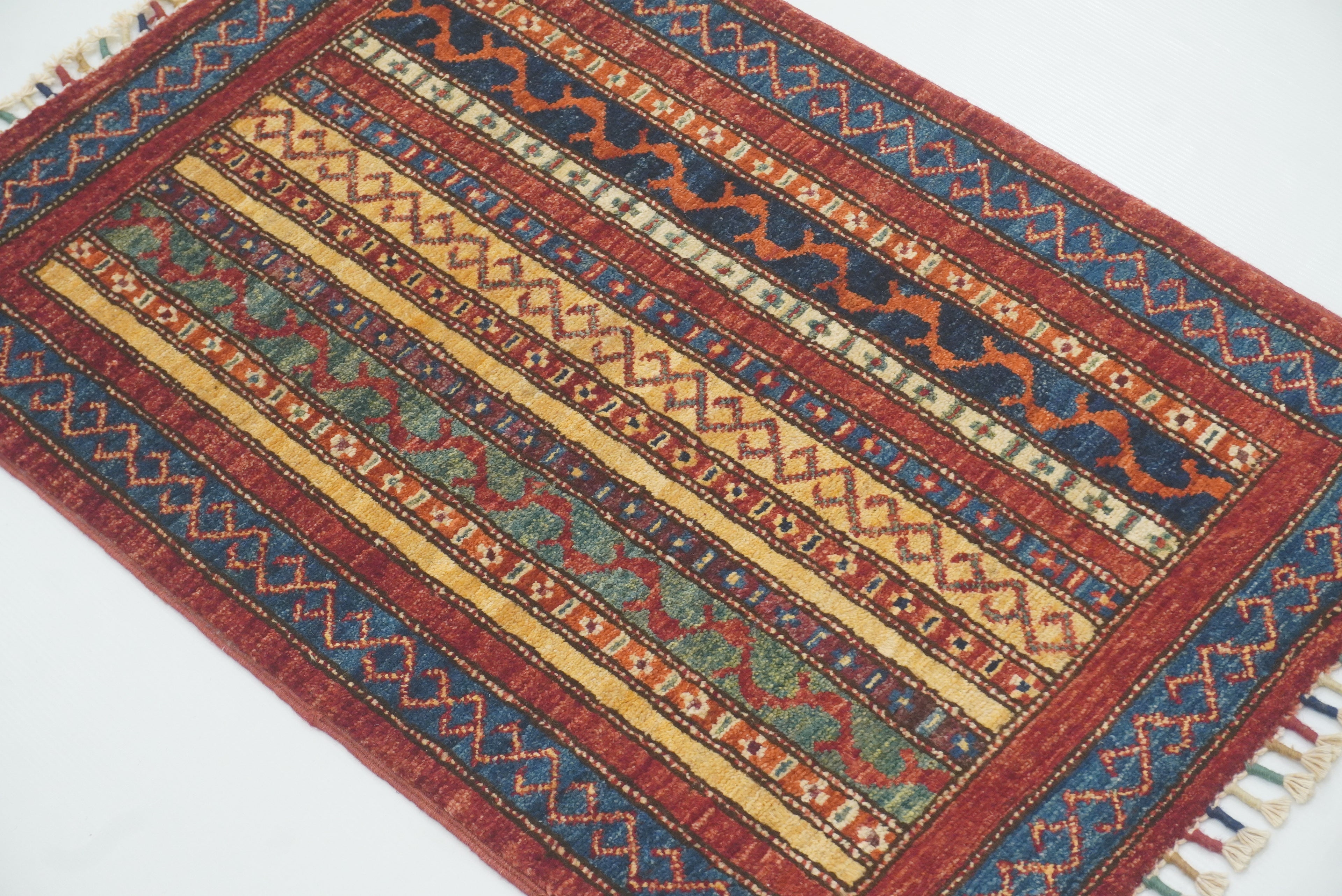 2x3 Red Turkish Hand-Knotted Wool Rug - Yildiz Rugs