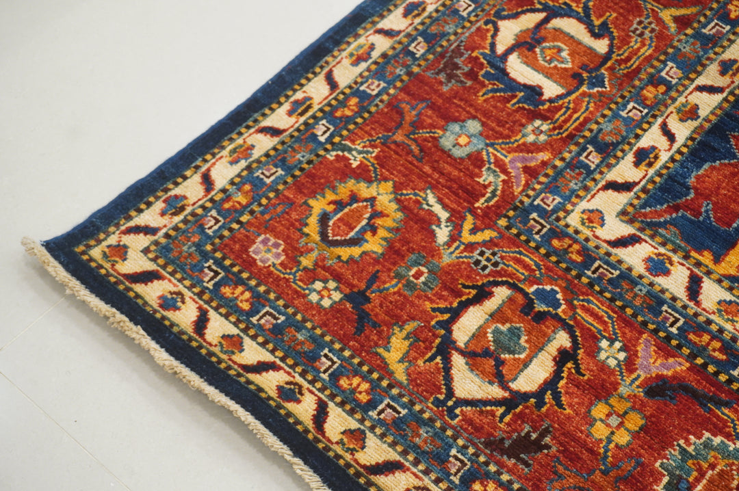 10x14 Navy Blue Bidjar Afghan Hand knotted Wool Bohemian Oriental Rug