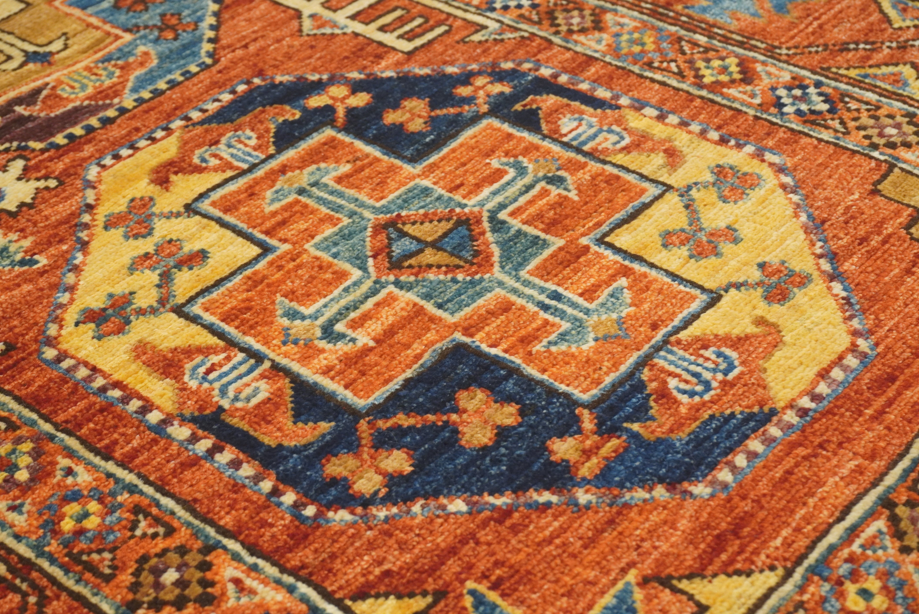 3x4 Red Ersari Hand Knotted Afghan Wool Oriental Rug - Yildiz Rugs