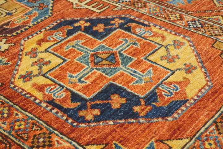 3x4 Red Ersari Hand Knotted Afghan Wool Oriental Rug - Yildiz Rugs