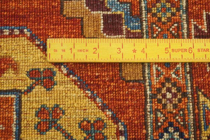 3x4 Red Ersari Hand Knotted Afghan Wool Oriental Rug - Yildiz Rugs