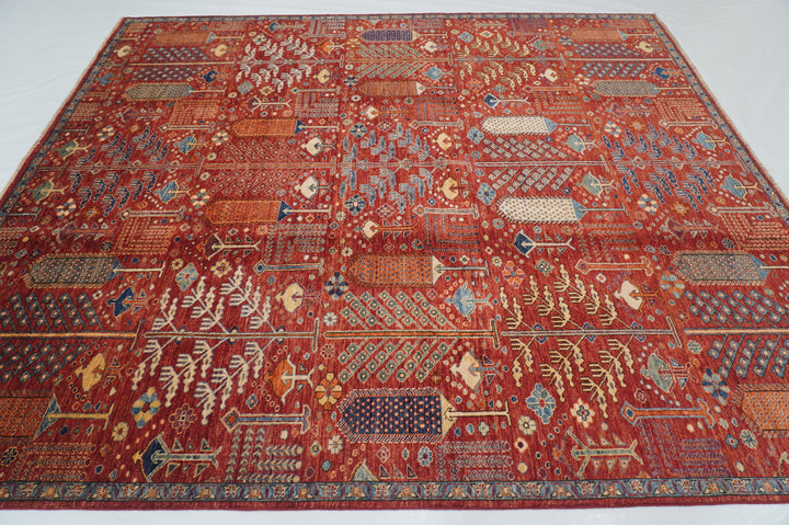 8'2 x 9'4 Red Bakhshaish Afghan Hand knotted Gabbeh Tree of Life tribal Rug