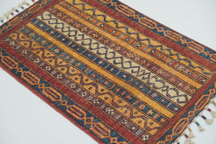 2x3 Red Turkish Hand-Knotted Wool Rug - Yildiz Rugs