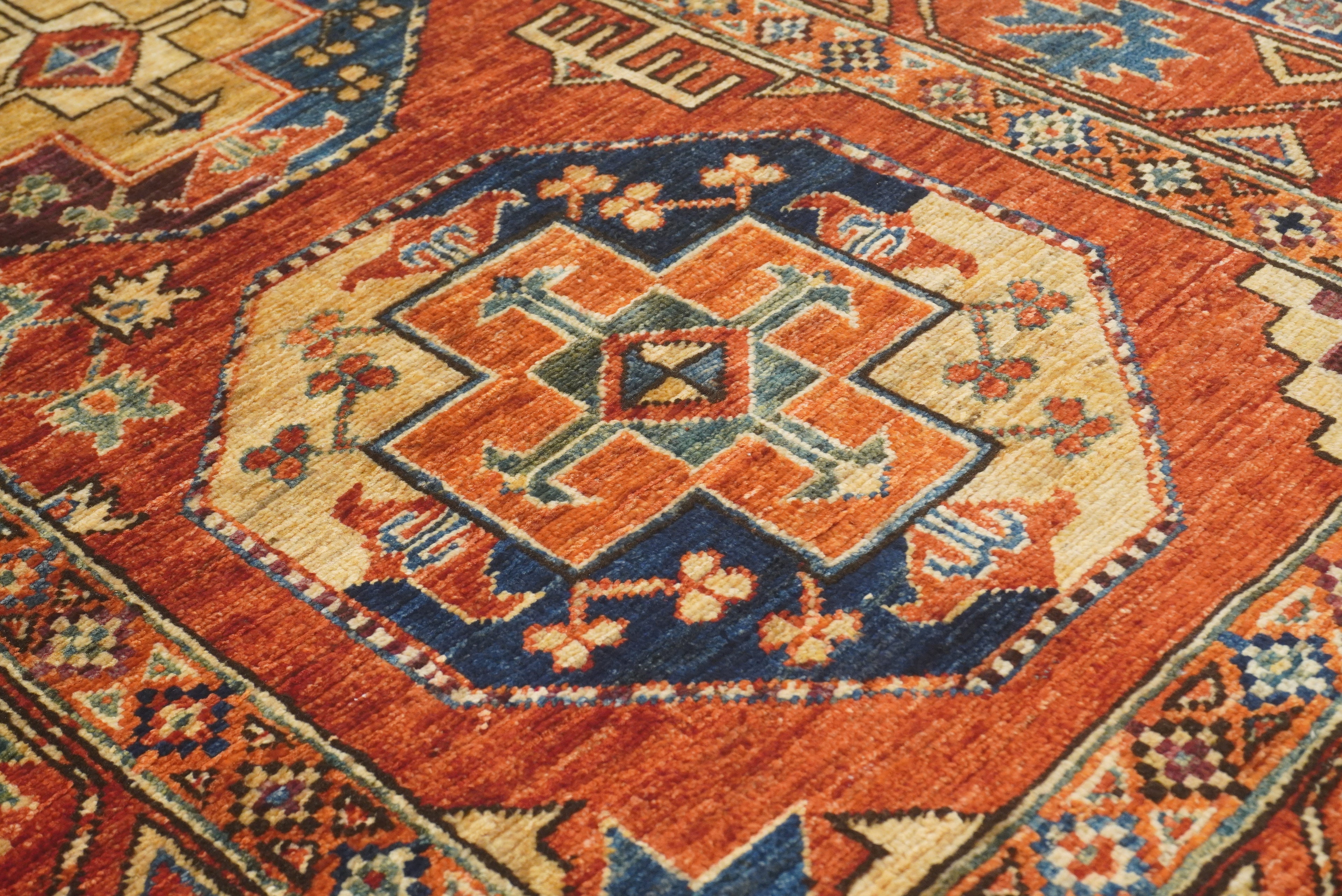 3x4 Red Ersari Hand Knotted Afghan Wool Oriental Rug - Yildiz Rugs