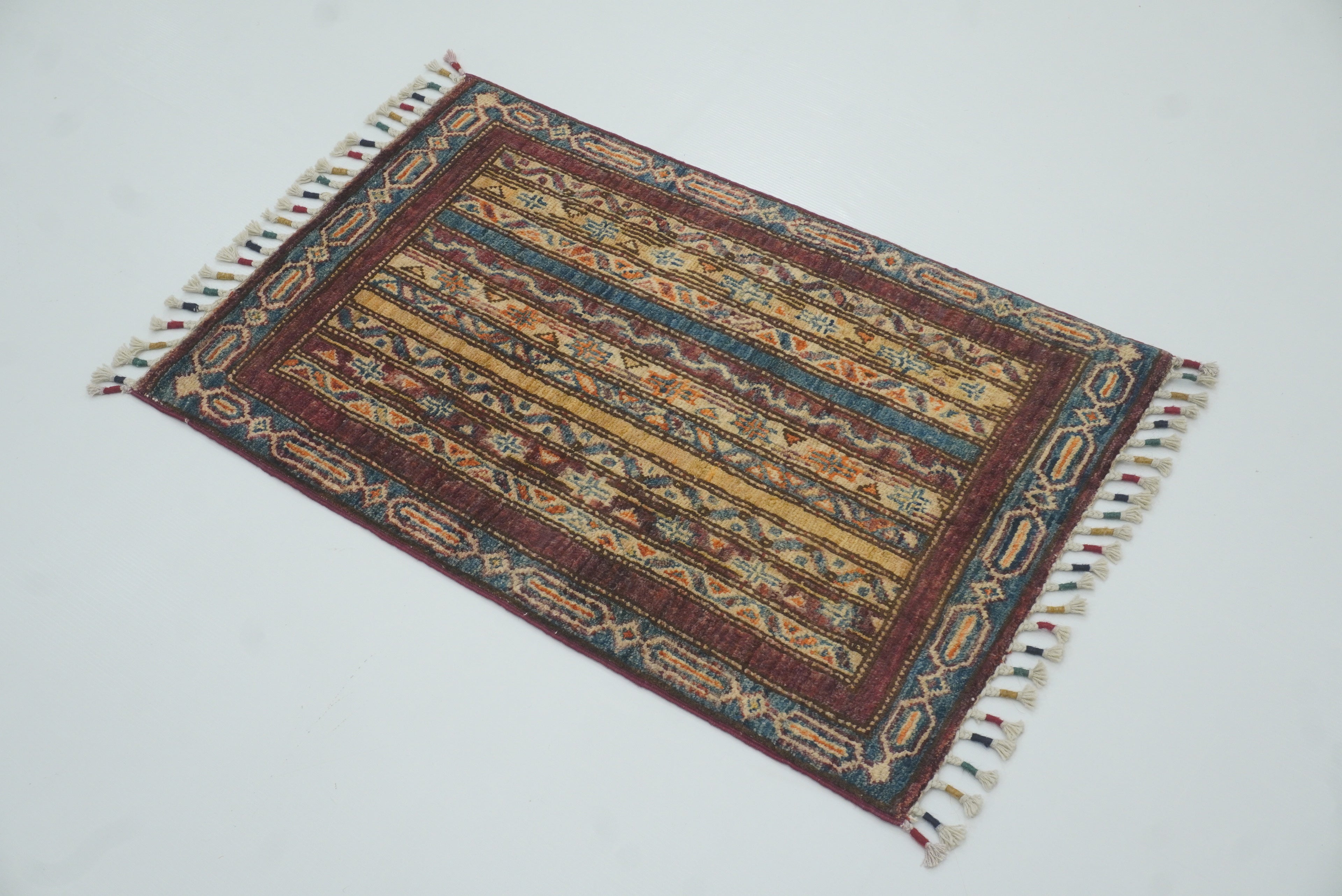 2x3 Purple Turkish Hand-Knotted Wool Rug - Yildiz Rugs