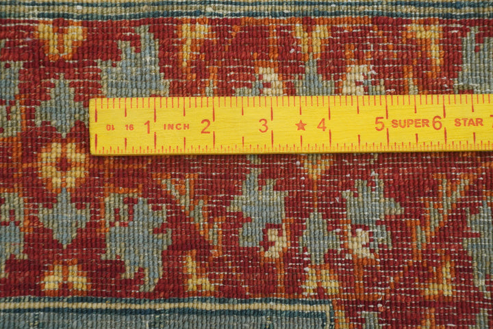 2'9"x9'7" Mamluk Blue Hand-Knotted Wool Runner Rug - Yildiz Rugs