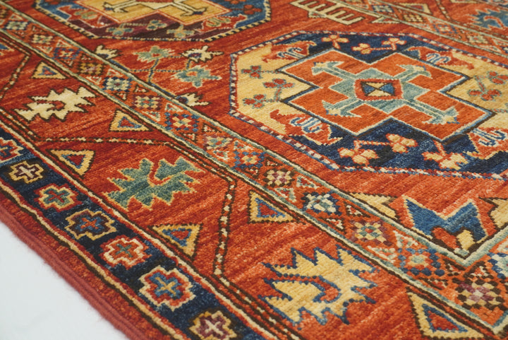 3x4 Red Ersari Hand Knotted Afghan Wool Oriental Rug - Yildiz Rugs