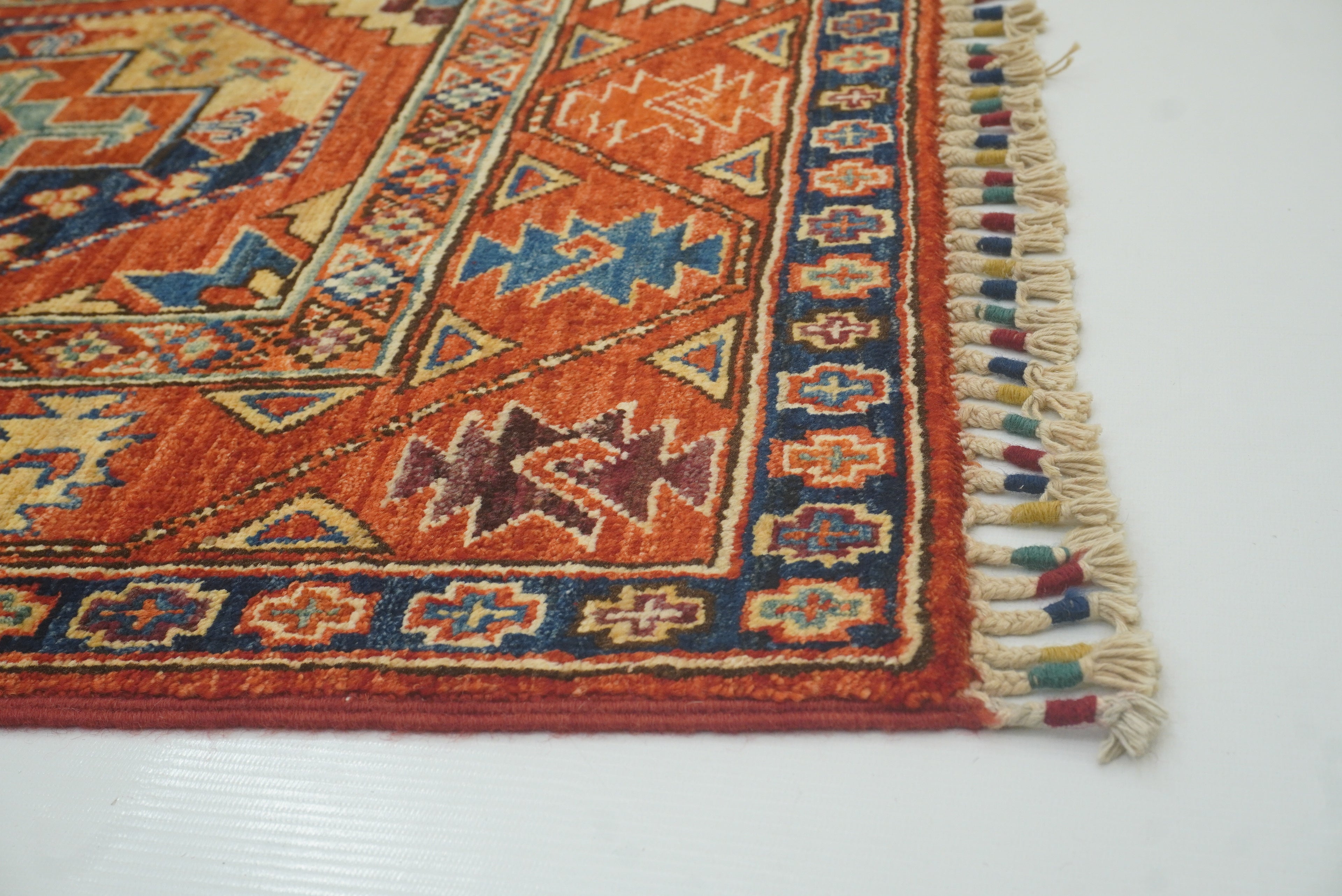 3x4 Red Ersari Hand Knotted Afghan Wool Oriental Rug - Yildiz Rugs