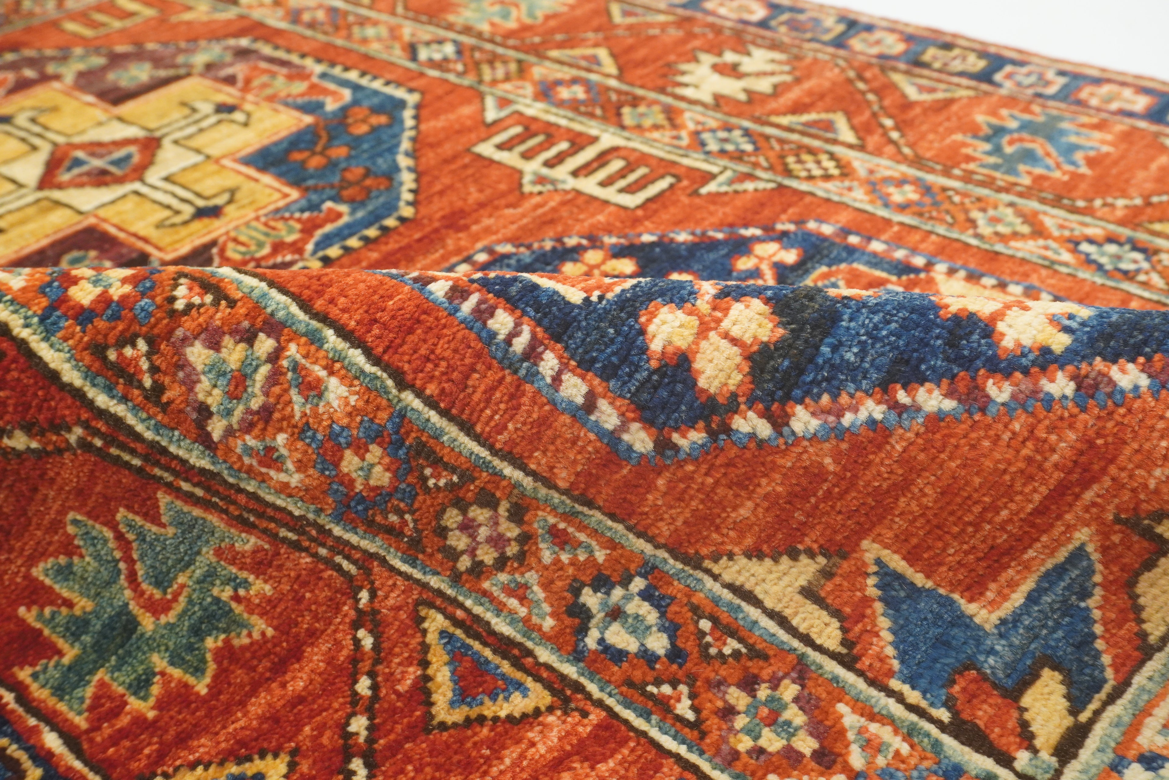 3x4 Red Ersari Hand Knotted Afghan Wool Oriental Rug - Yildiz Rugs