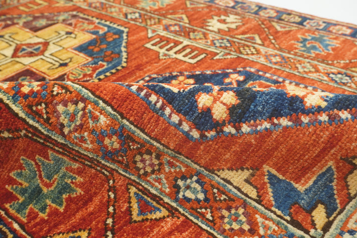 3x4 Red Ersari Hand Knotted Afghan Wool Oriental Rug - Yildiz Rugs