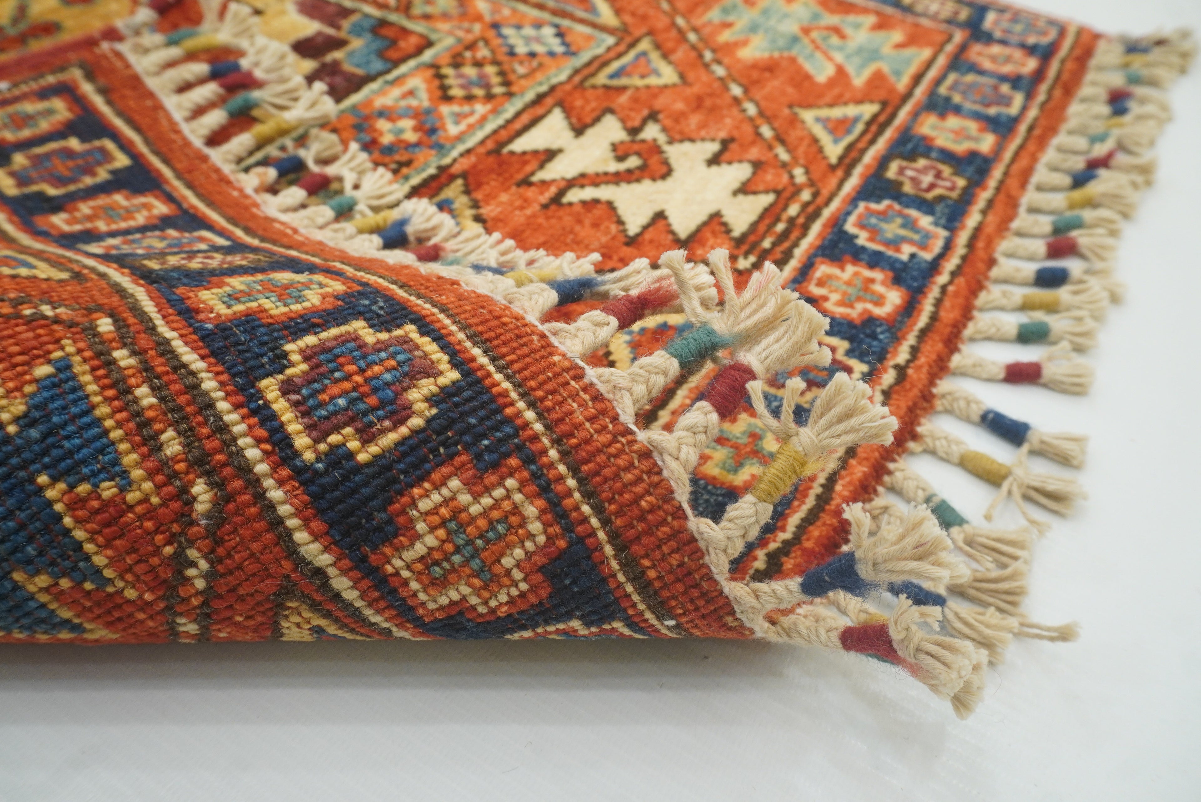 3x4 Red Ersari Hand Knotted Afghan Wool Oriental Rug - Yildiz Rugs