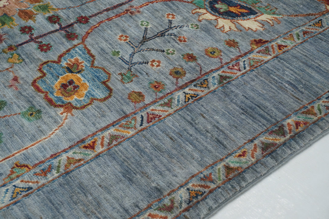 SOLD 5x7 Blueish Gray Waziri Afghan Hand Knotted Oriental Rug