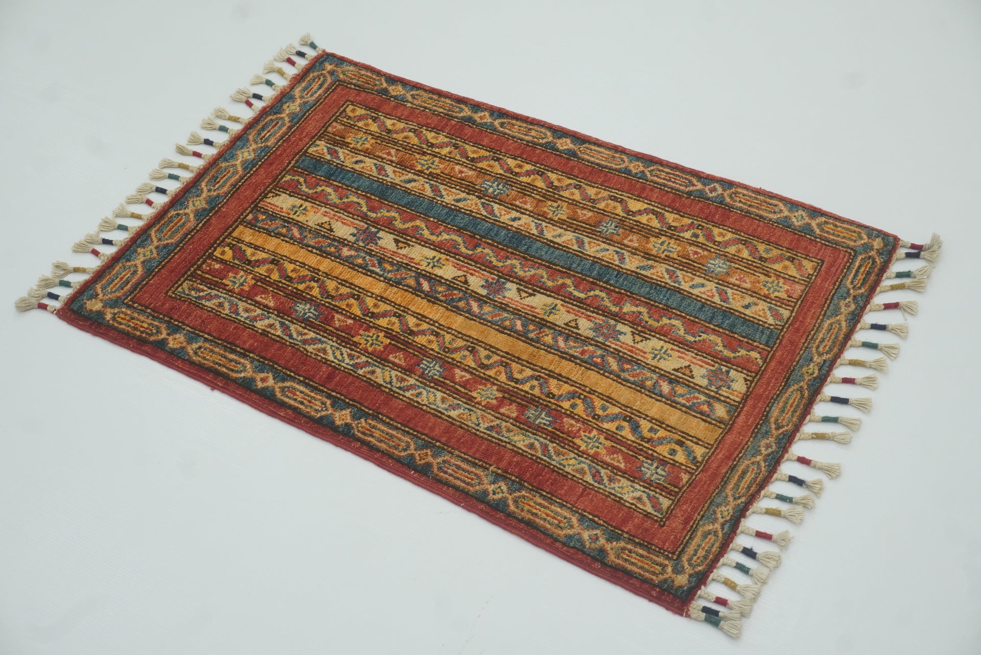2x3 Red Turkish Hand-Knotted Wool Rug - Yildiz Rugs