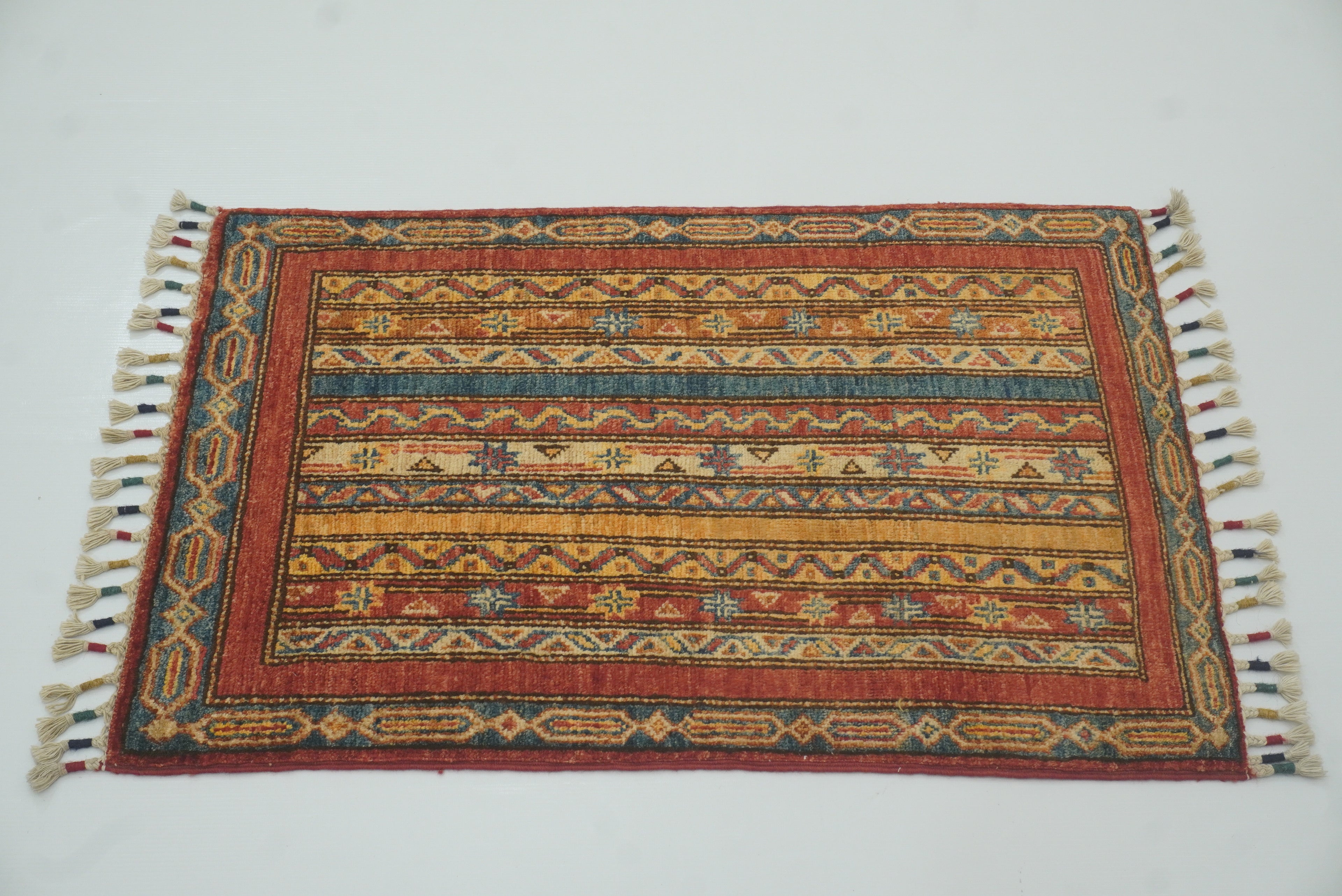 2x3 Red Turkish Hand-Knotted Wool Rug - Yildiz Rugs