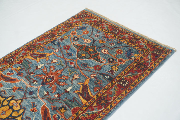 10 ft Blue Bidjar Afghan Hand knotted Oriental Runner Rug - Yildiz Rugs