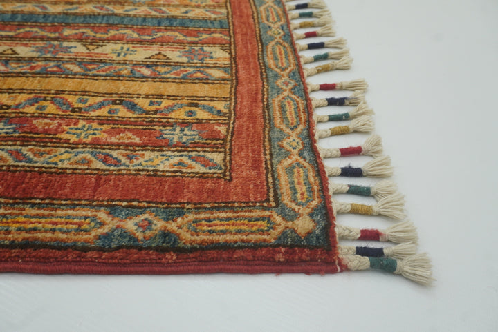 2x3 Red Turkish Hand-Knotted Wool Rug - Yildiz Rugs