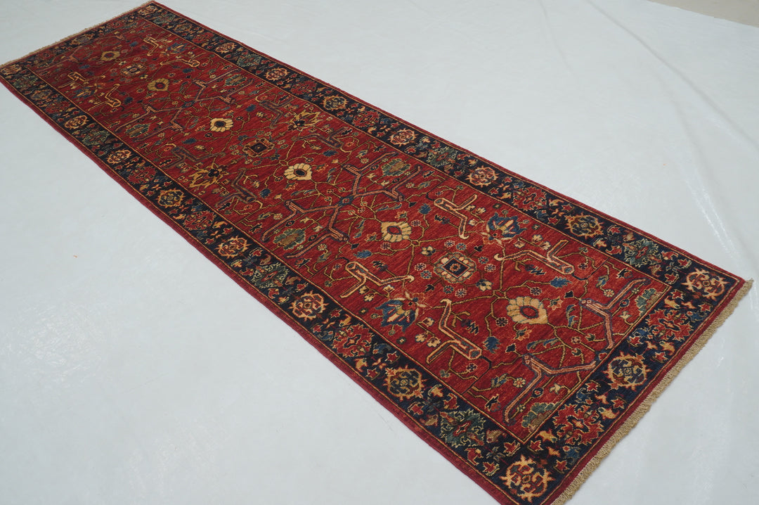 10 ft Red Bidjar Afghan hand knotted Oriental Runner Rug