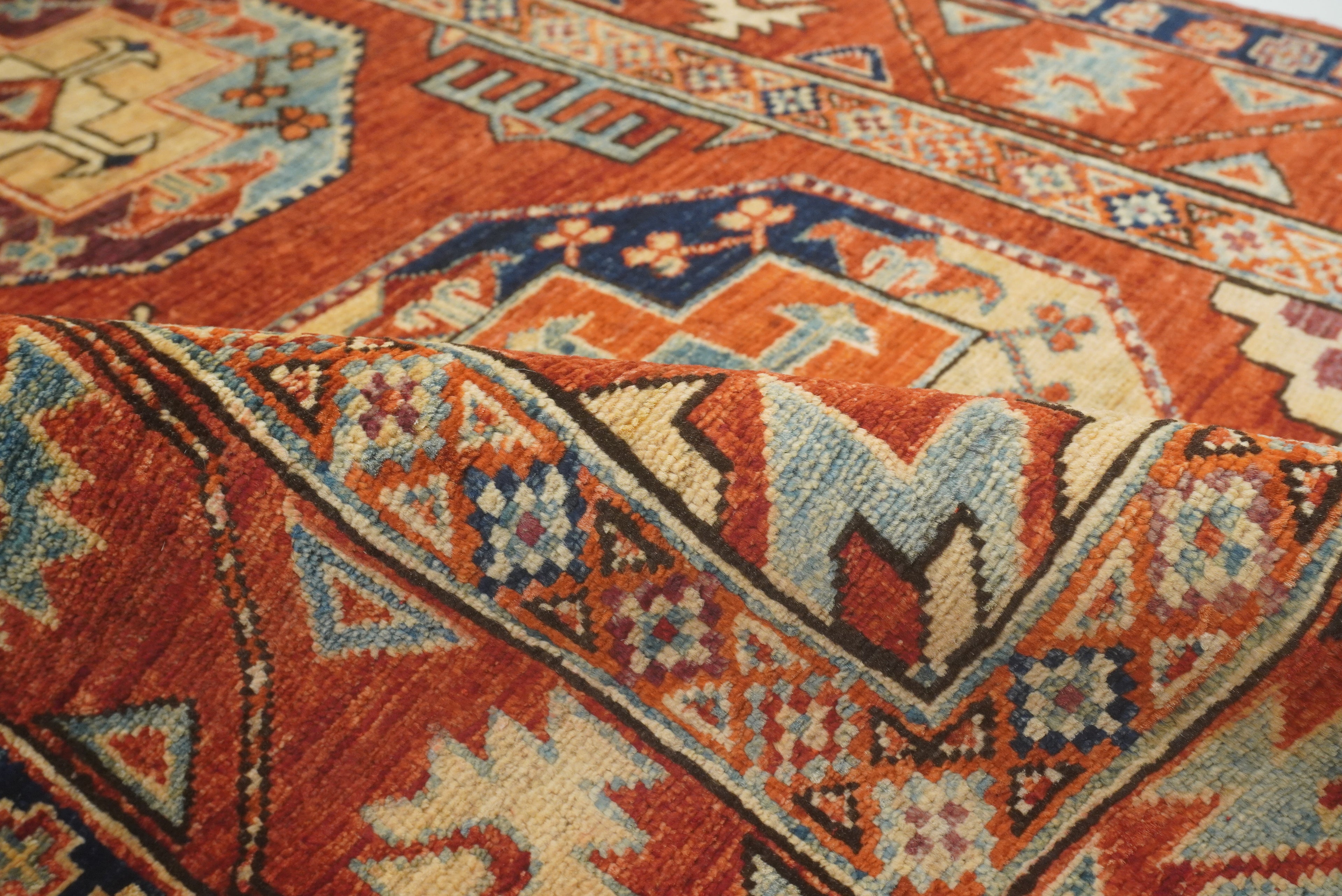 3x4 Red Ersari Hand Knotted Afghan Wool Oriental Rug - Yildiz Rugs