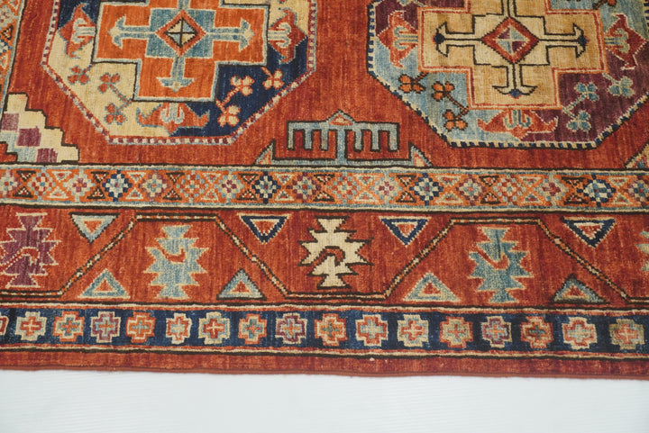 3x4 Red Ersari Hand Knotted Afghan Wool Oriental Rug - Yildiz Rugs
