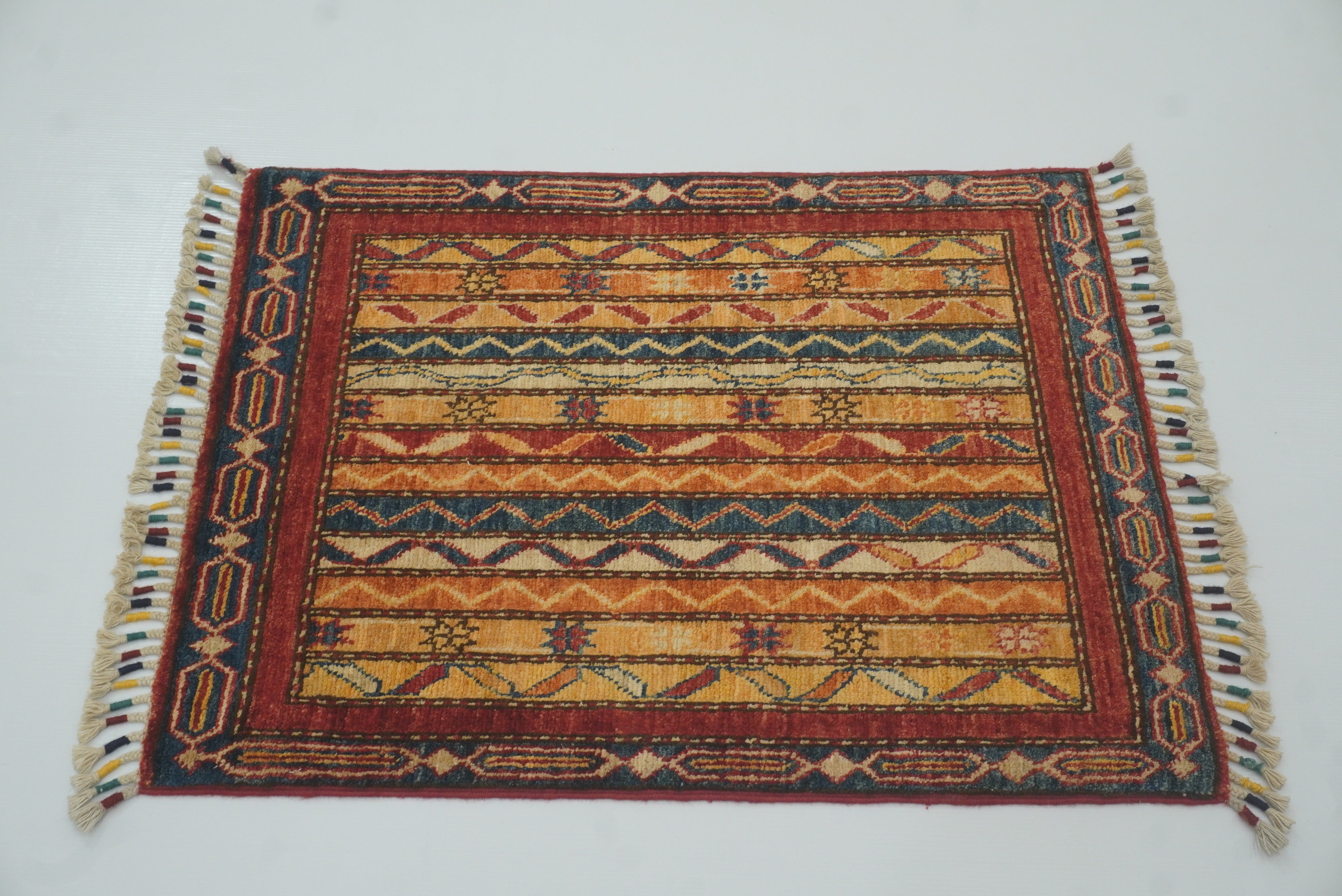2x3 Red Turkish Hand-Knotted Wool Rug - Yildiz Rugs