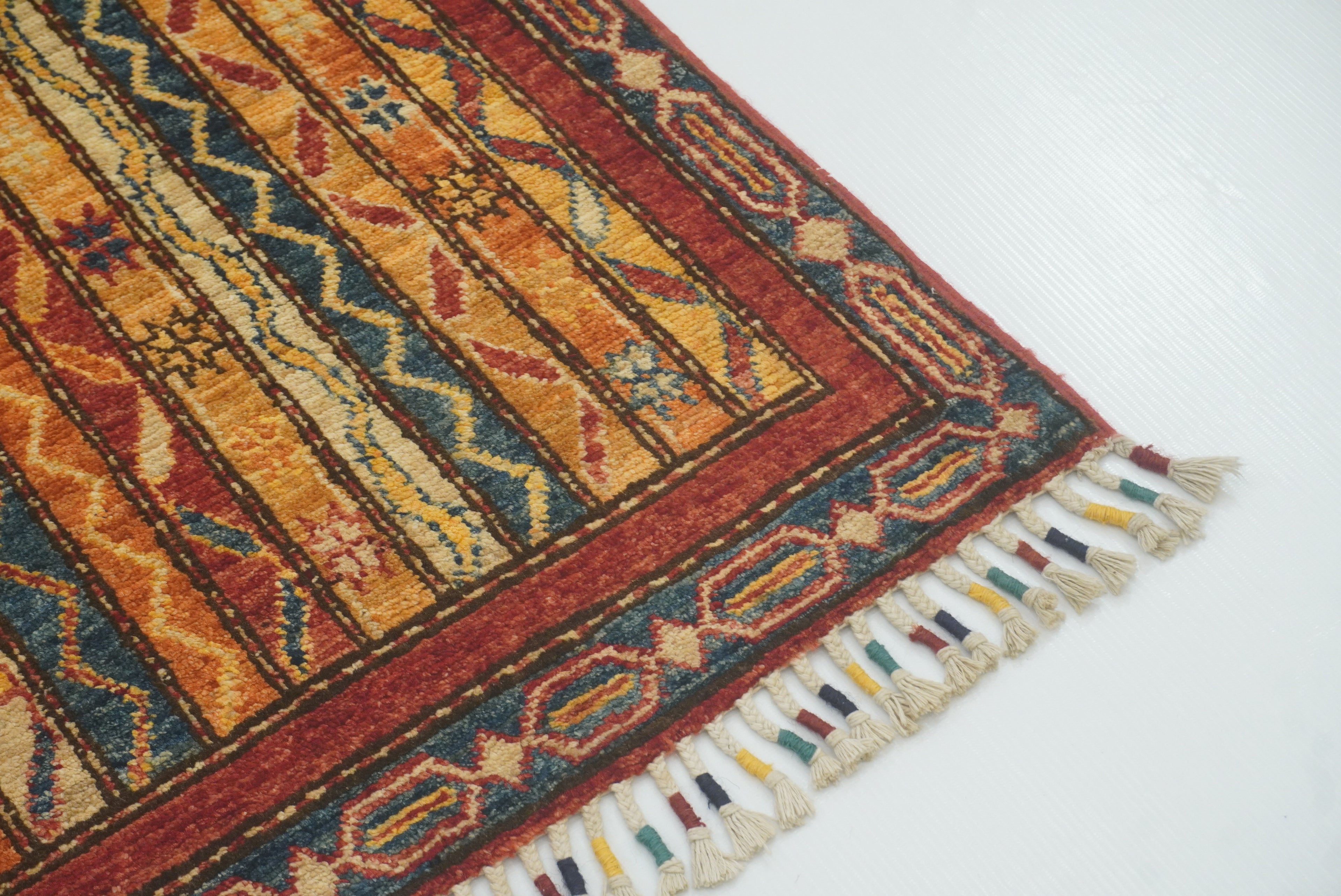 2x3 Red Turkish Hand-Knotted Wool Rug - Yildiz Rugs