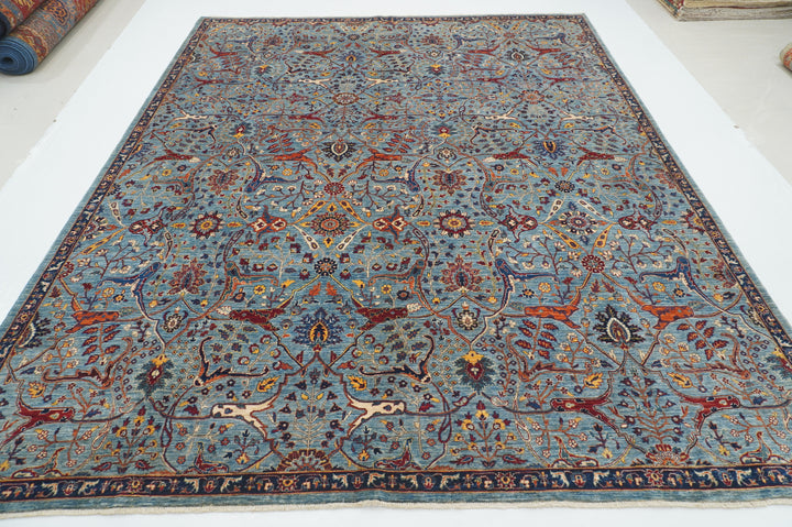 8x10 Blue Bidjar Fine Quality Afghan Hand knotted Oriental Rug - Yildiz Rugs