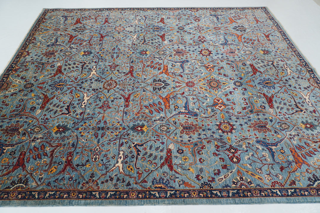 8x10 Blue Bidjar Fine Quality Afghan Hand knotted Oriental Rug - Yildiz Rugs