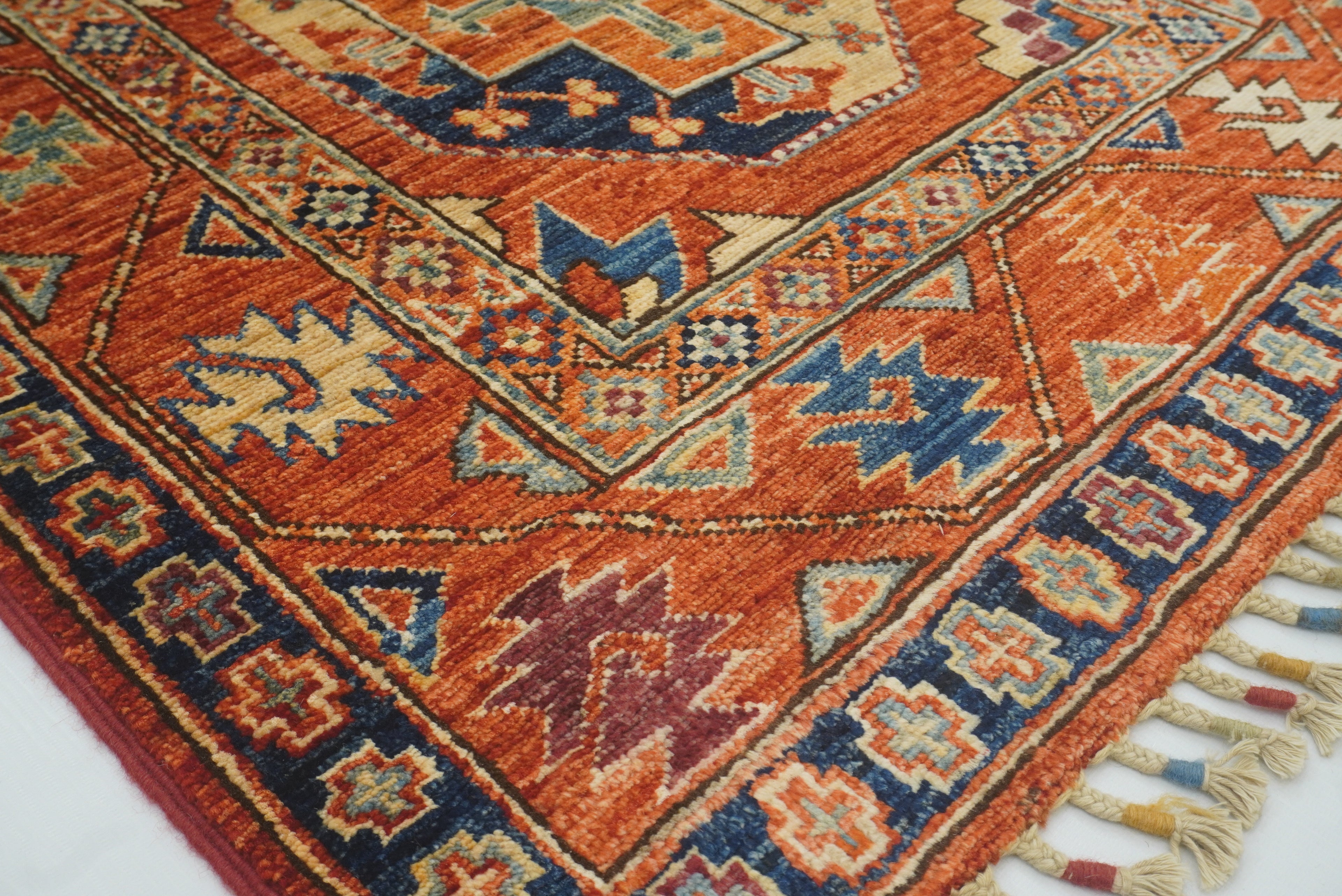 3x4 Red Ersari Hand Knotted Afghan Wool Oriental Rug - Yildiz Rugs