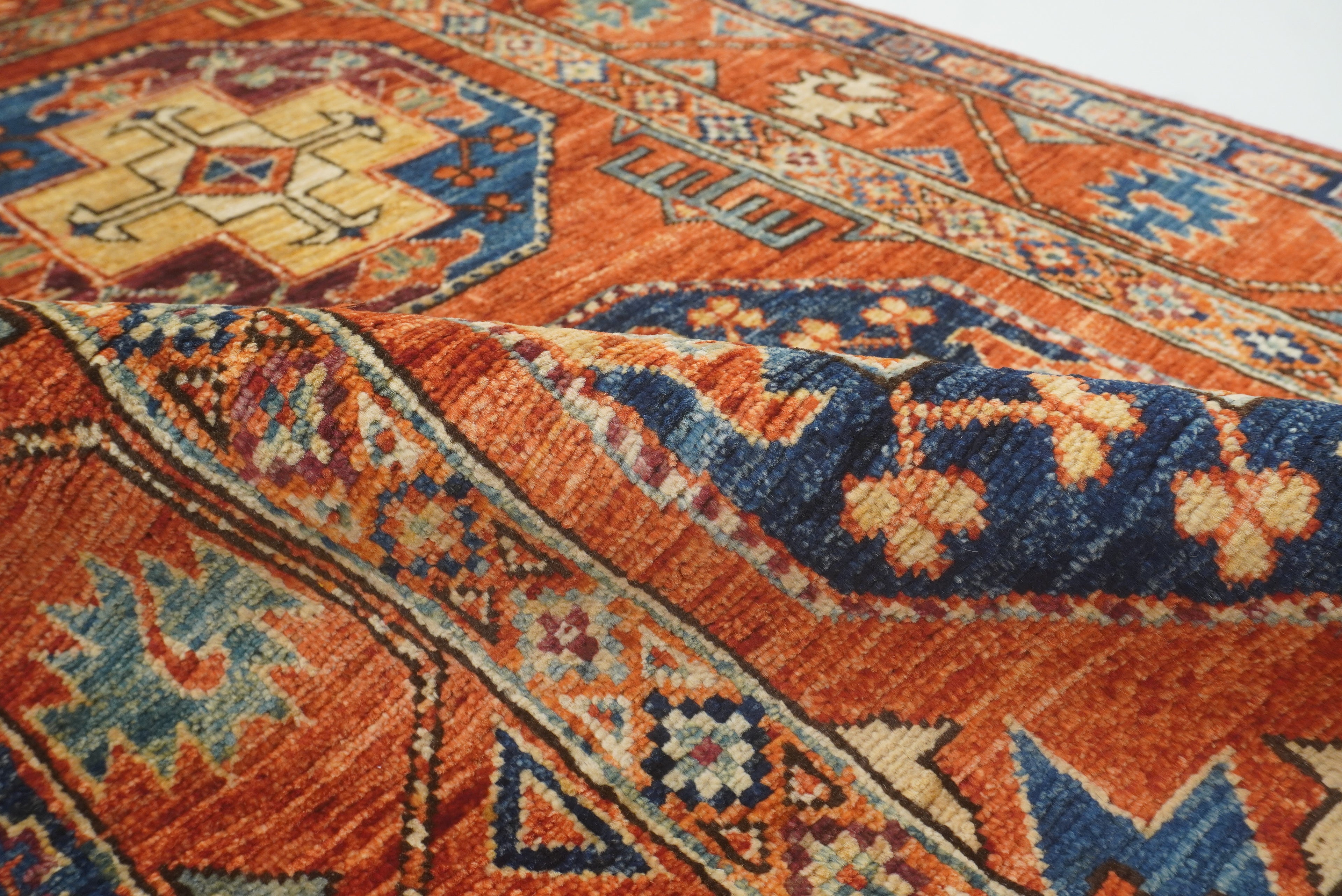 3x4 Red Ersari Hand Knotted Afghan Wool Oriental Rug - Yildiz Rugs