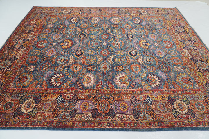 8x10 Blue Bidjar Afghan Hand knotted Oriental Rug - Yildiz Rugs